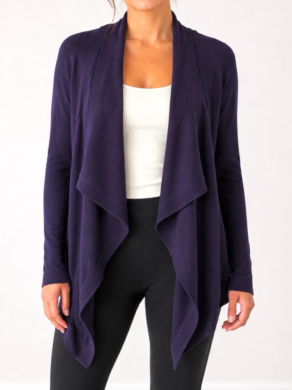 Lululemon Cashmere Blend Waterfall Open Cardigan - Purple